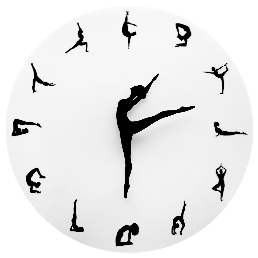 Yoga Fitness Watch - Reloj de pared de postura de