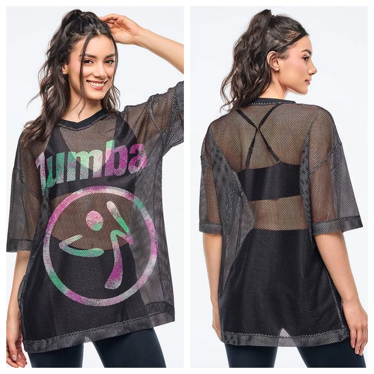 Camiseta de malla negra transp - Zumba & Yoga Fitness By Anushree Pune Reviews reseña y precio