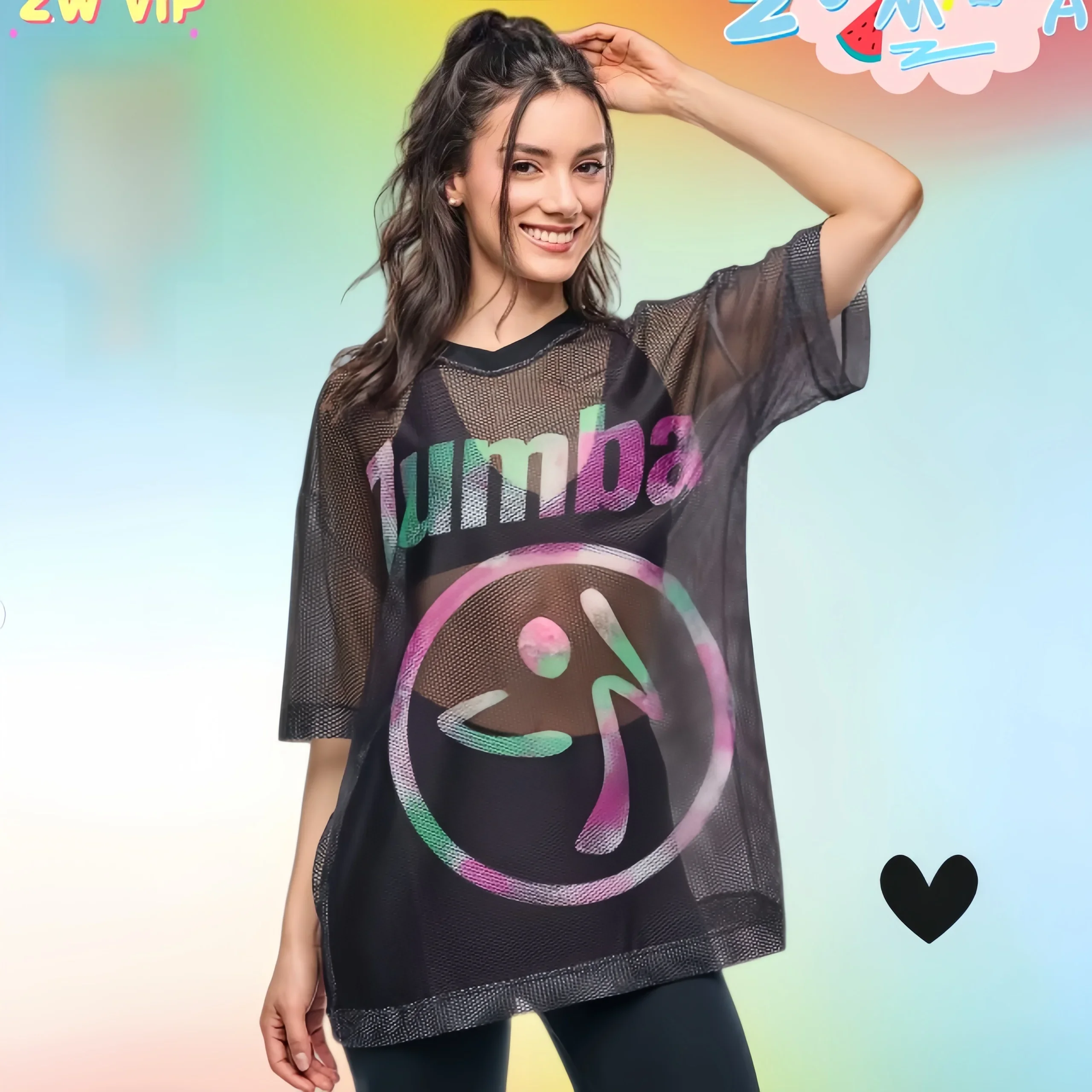 Camiseta de malla negra transp - Zumba & Yoga Fitness By Anushree Pune Reviews reseña y precio