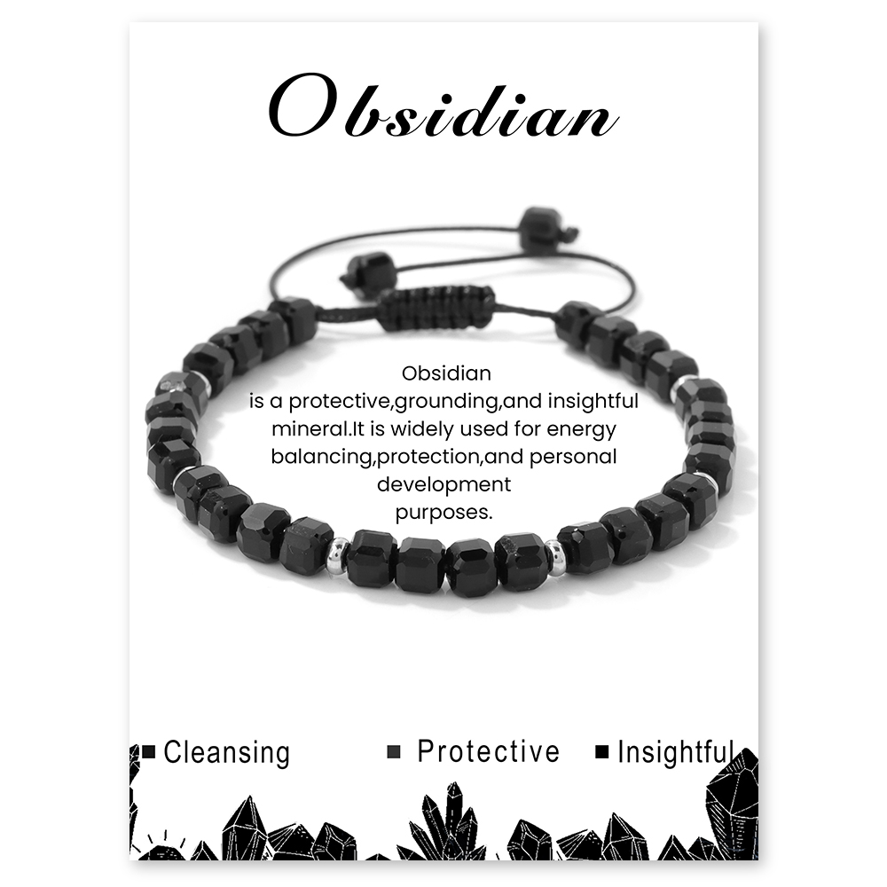 Pulsera de obsidiana de piedra - Yoga Fitness Tracker reseña y precio