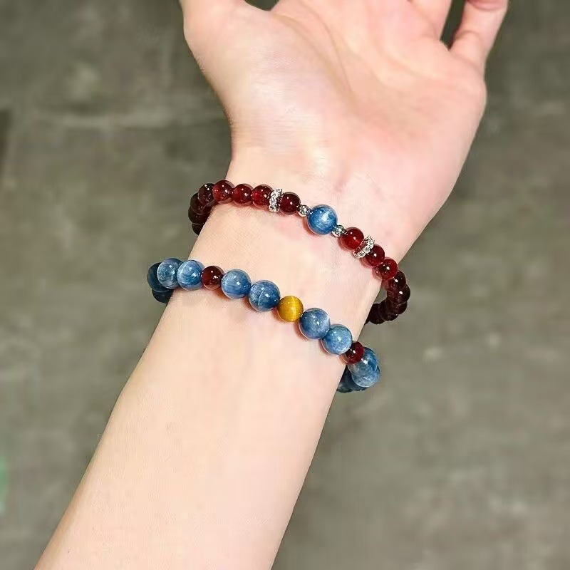 Pulsera de cuentas de granate  - Yoga Fitness Tracker reseña y precio