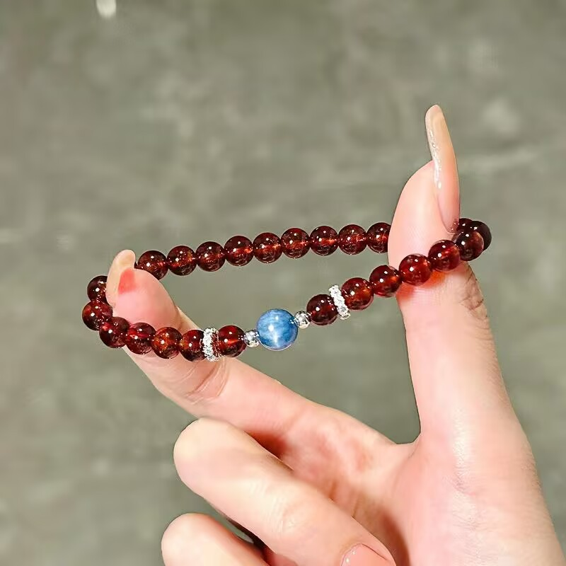 Pulsera de cuentas de granate  - Yoga Fitness Tracker reseña y precio