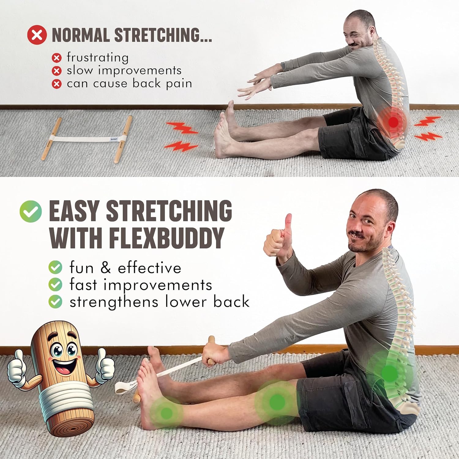 Estirador de isquiotibiales co - Fitness Of Yoga reseña y precio