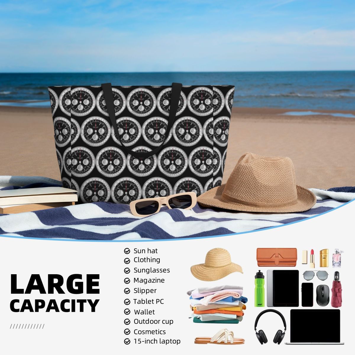 Bolso de mano de playa con esf - Yoga Fitness Watch reseña y precio