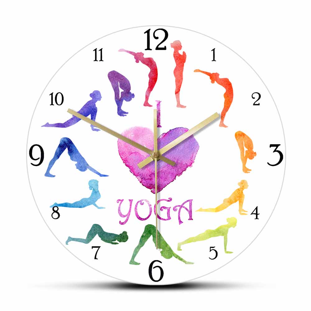 Reloj de pared con estampado d - Yoga Fitness Watch reseña y precio