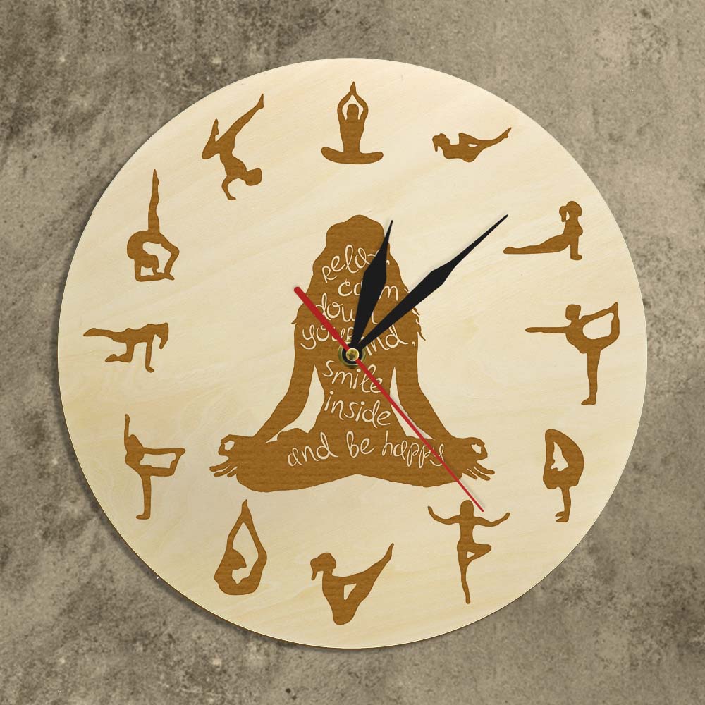 Reloj de pared de madera para  - Yoga Fitness Watch reseña y precio