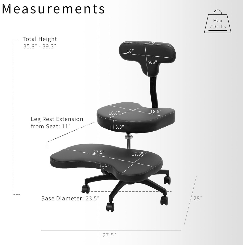 Silla de Oficina con Respaldo  - Yoga & Fitness With Denise reseña y precio