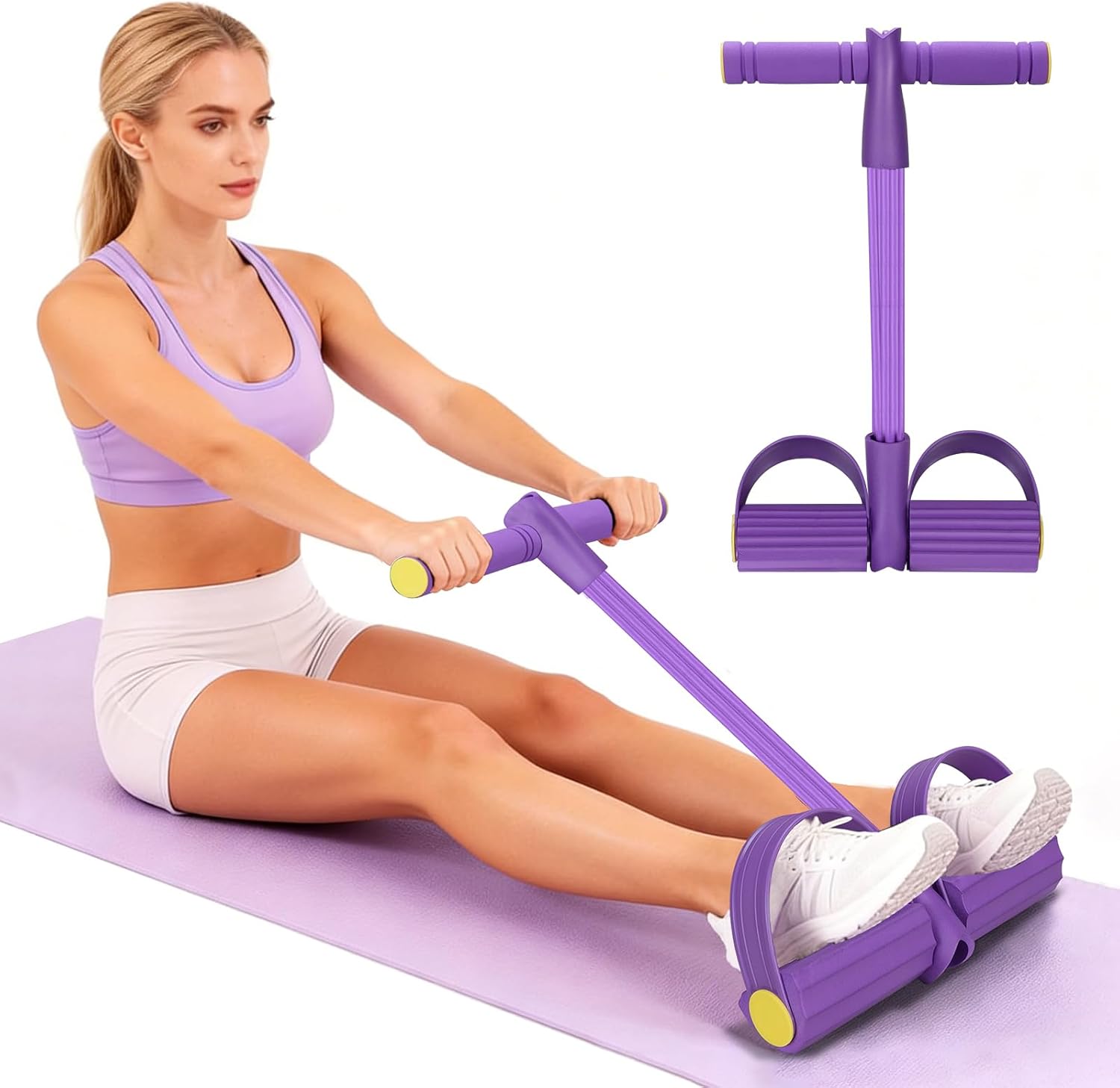 Banda de resistencia de 4 tubo - Yoga Fitness Youtube reseña y precio